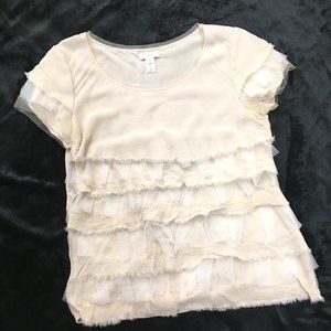 J. Crew Ruffle Top with Side Zipper
